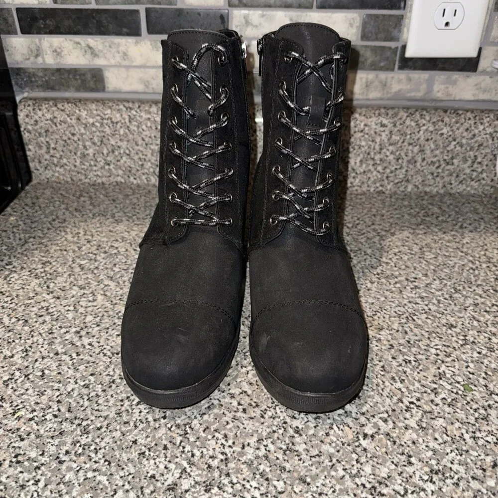 Serra Black Heeled Boots - Picture 3 of 6